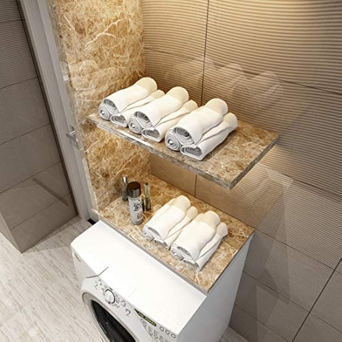 Papel en vinilo autoadhesivo estilo mármol marrón (30x118)