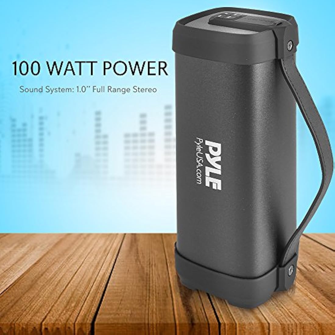 Parlante Portátil negro con Bluetooth PYLE-HOME PBMSQG5