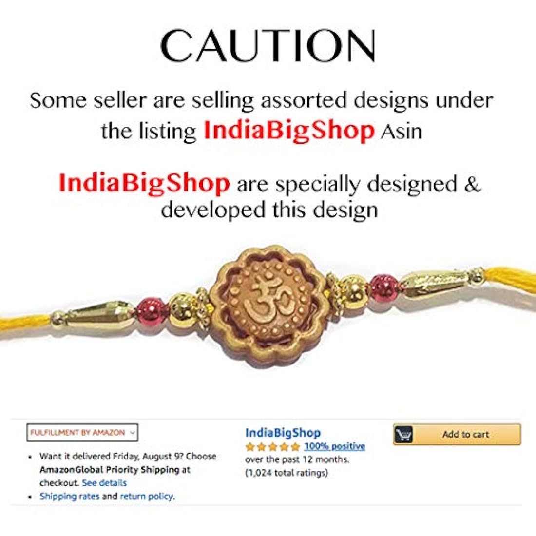 Pulsera Rakhi multidiseño y colores surtidos para hermano