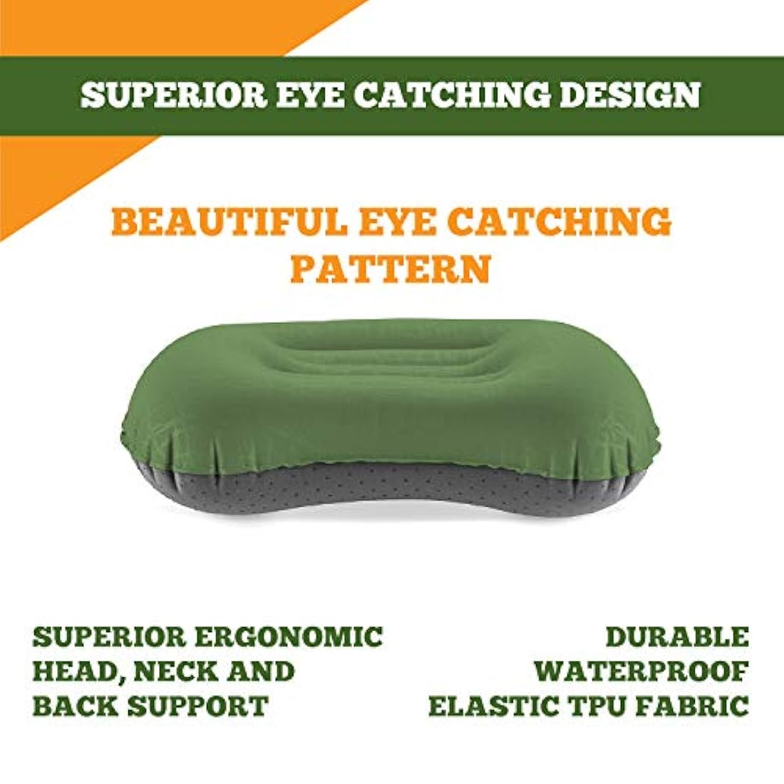 Almohada de camping - grande, hinchable, ultraligera