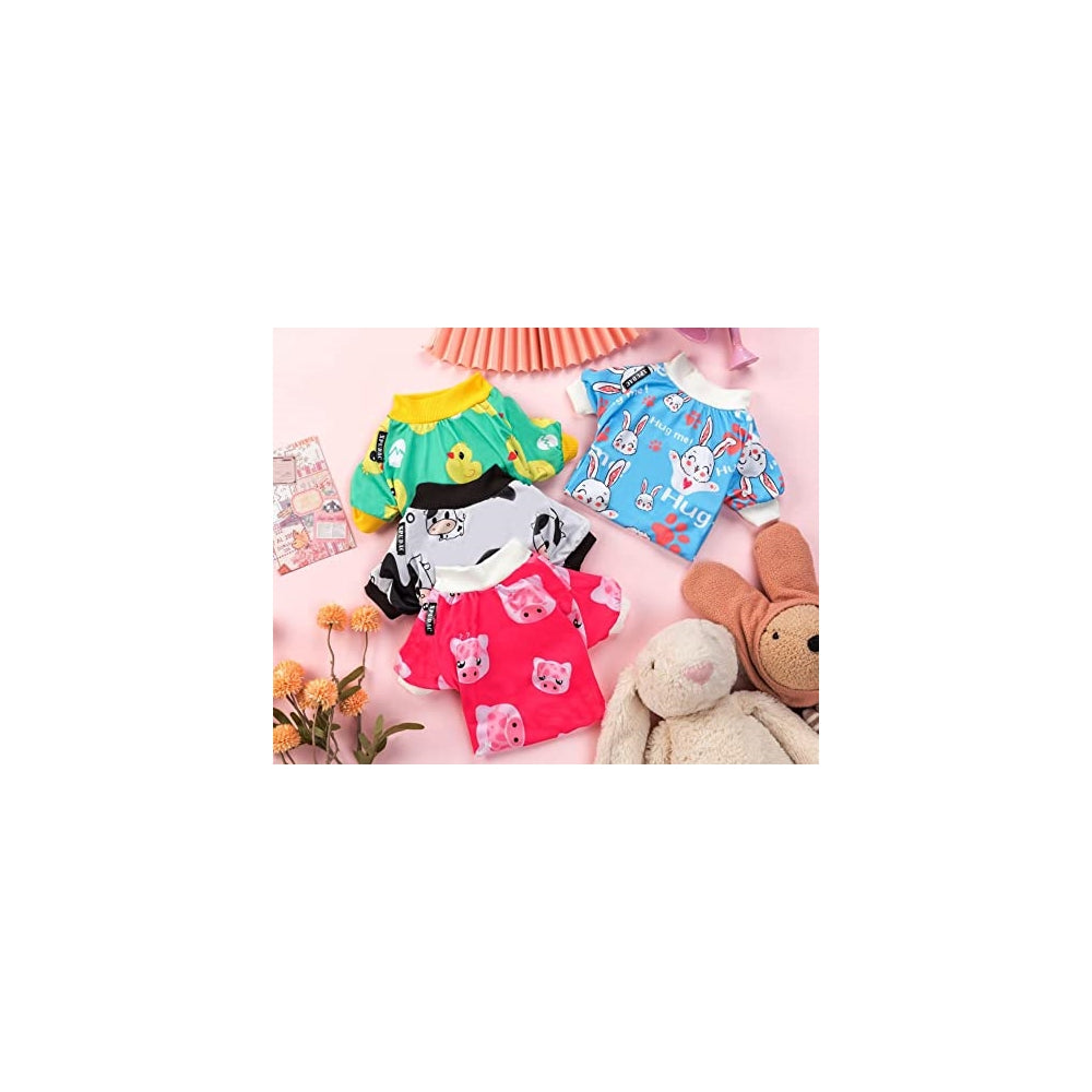 Camisetas 4 piezas para perros Tamaño: X-S