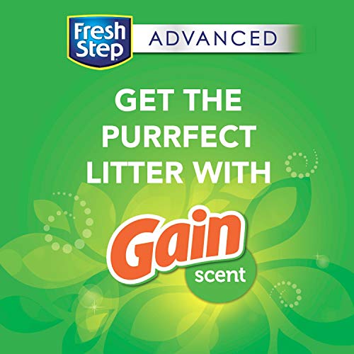 Fresh Step Advanced Cat Litter, Clumping Cat Litter, 99.9% Dust-Free, Gain Scent, 37 lbs Total ( 2 Pack of 18.5 lb Boxes)