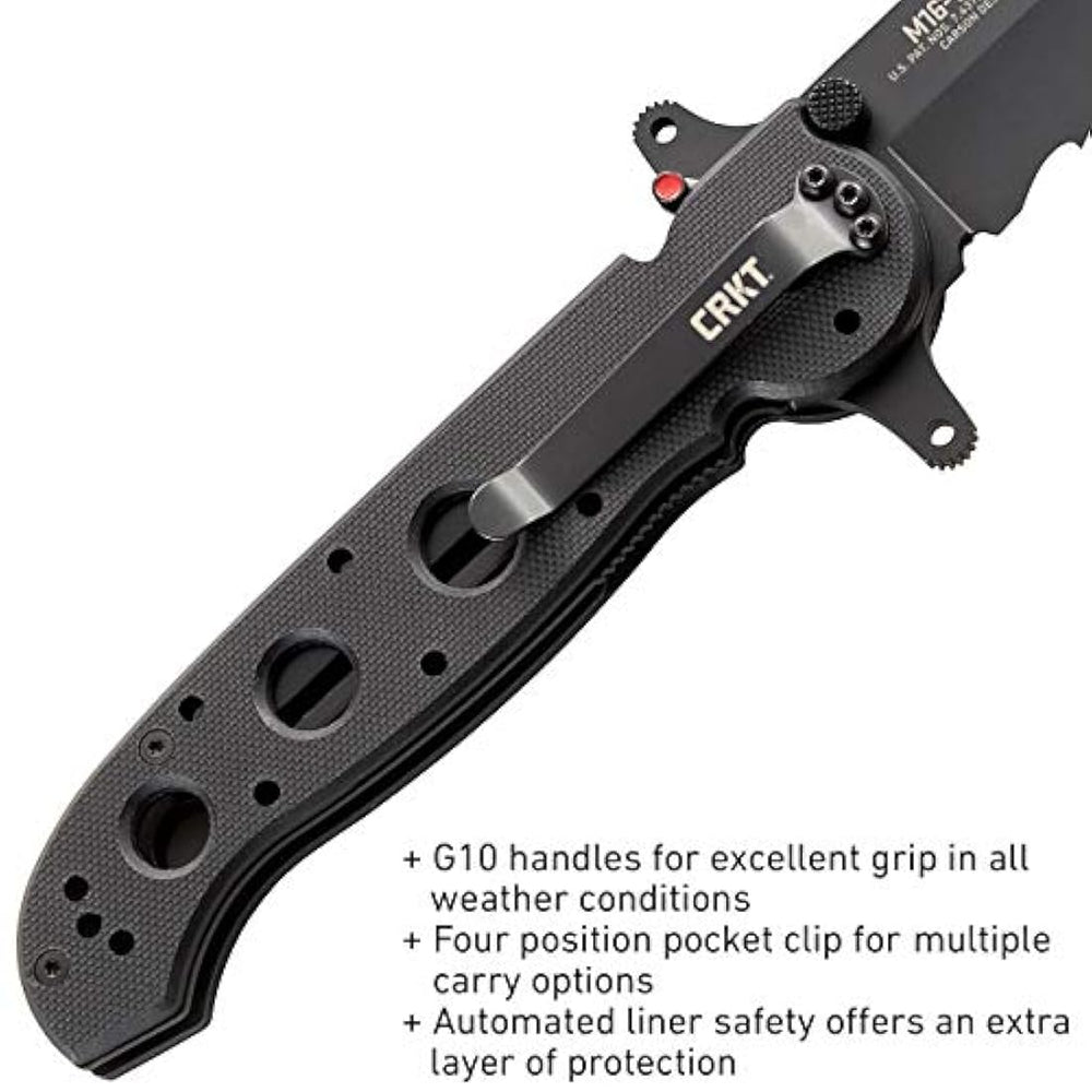 cuchillo plegable para fuerzas especiales con hoja dentada