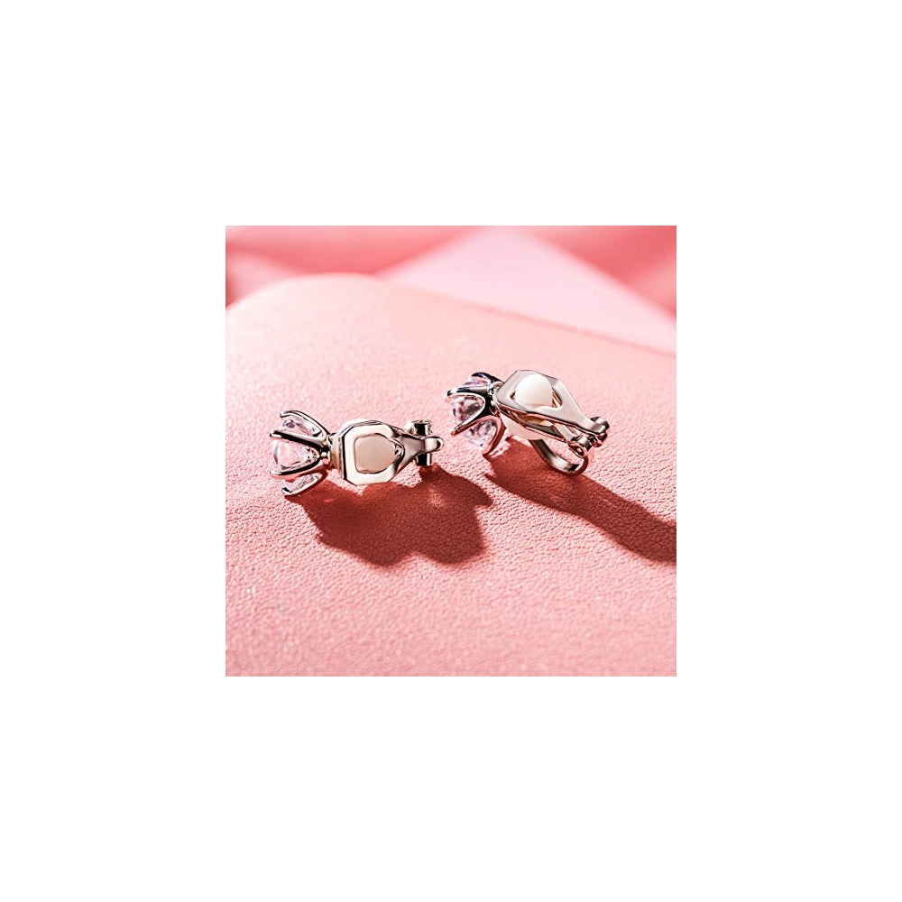 Pendientes de clip redondo de 0.295 in Gris