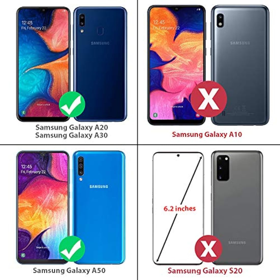 TJS - Funda para Samsung Galaxy con protector de pantalla