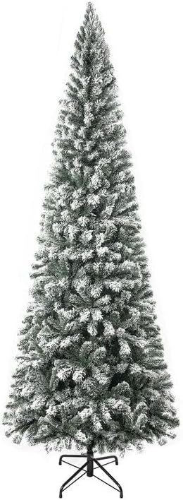Árbol de Navidad artificial esbelto con luces, modelo 7.5ft