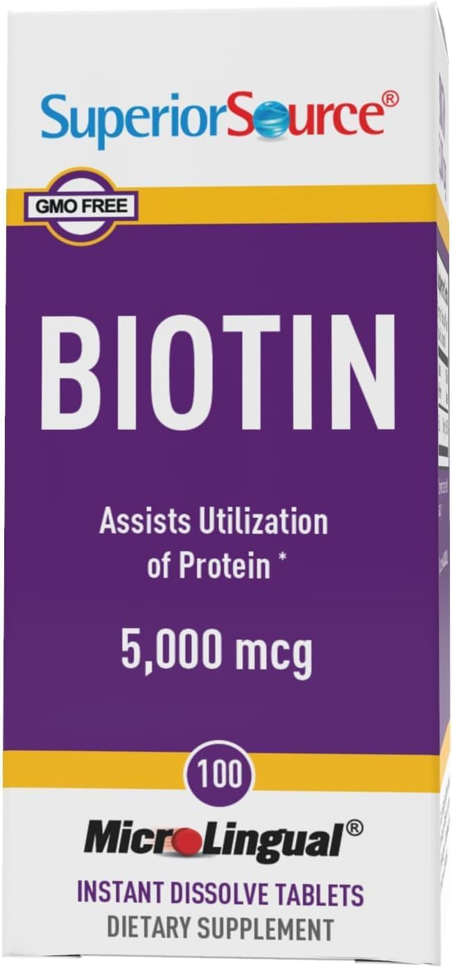 Biotina Superior Source 5000 mcg, Disolución rápida, 100 cápsulas