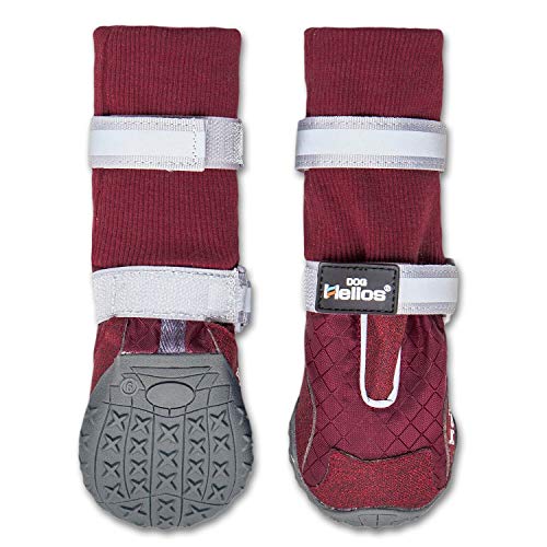 Dog Helios Traverse' - Botas para perro de alta calidad con agarre para exteriores, talla XS, color rojo