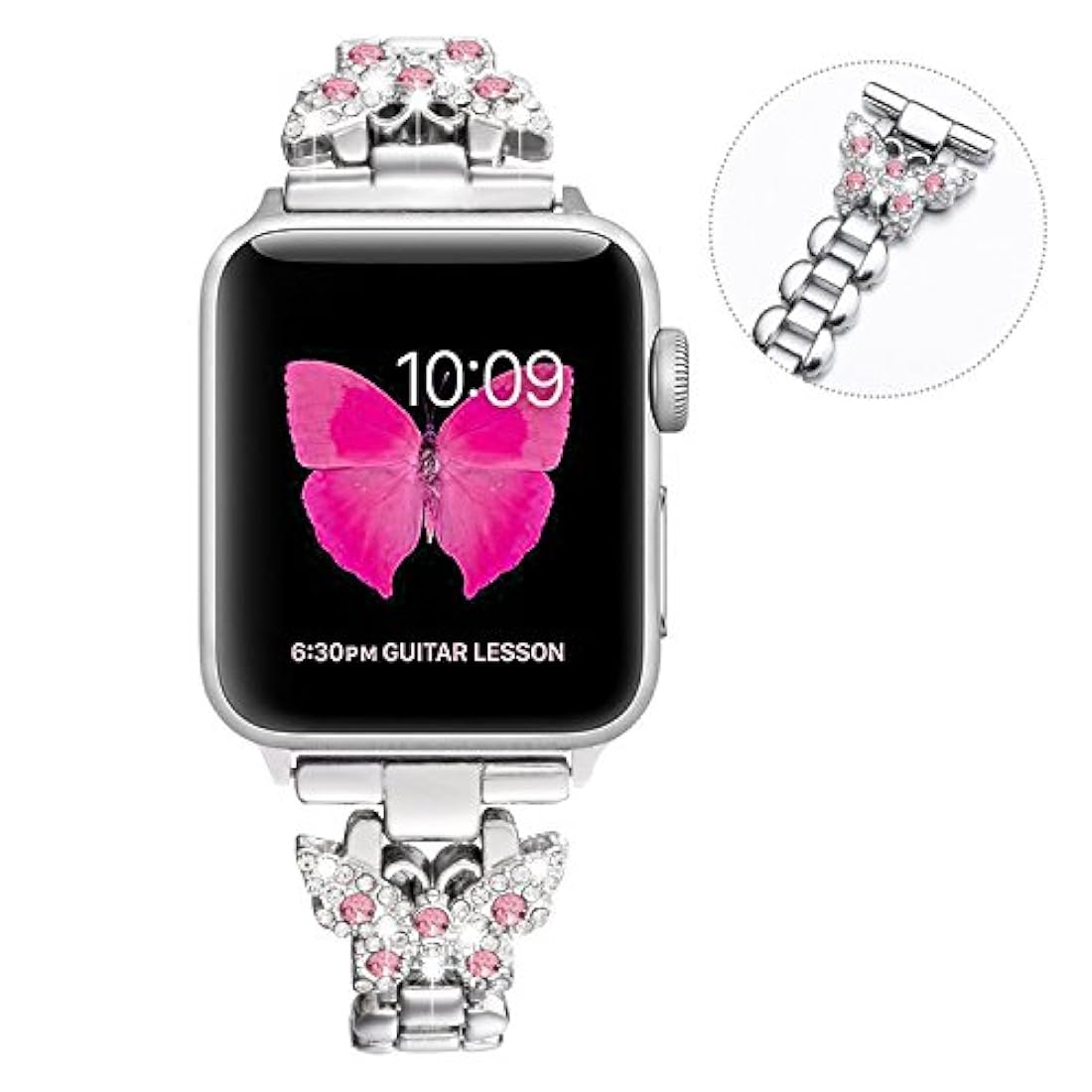 SaNgaiMEi Correa de acero inoxidable Para Apple Watch