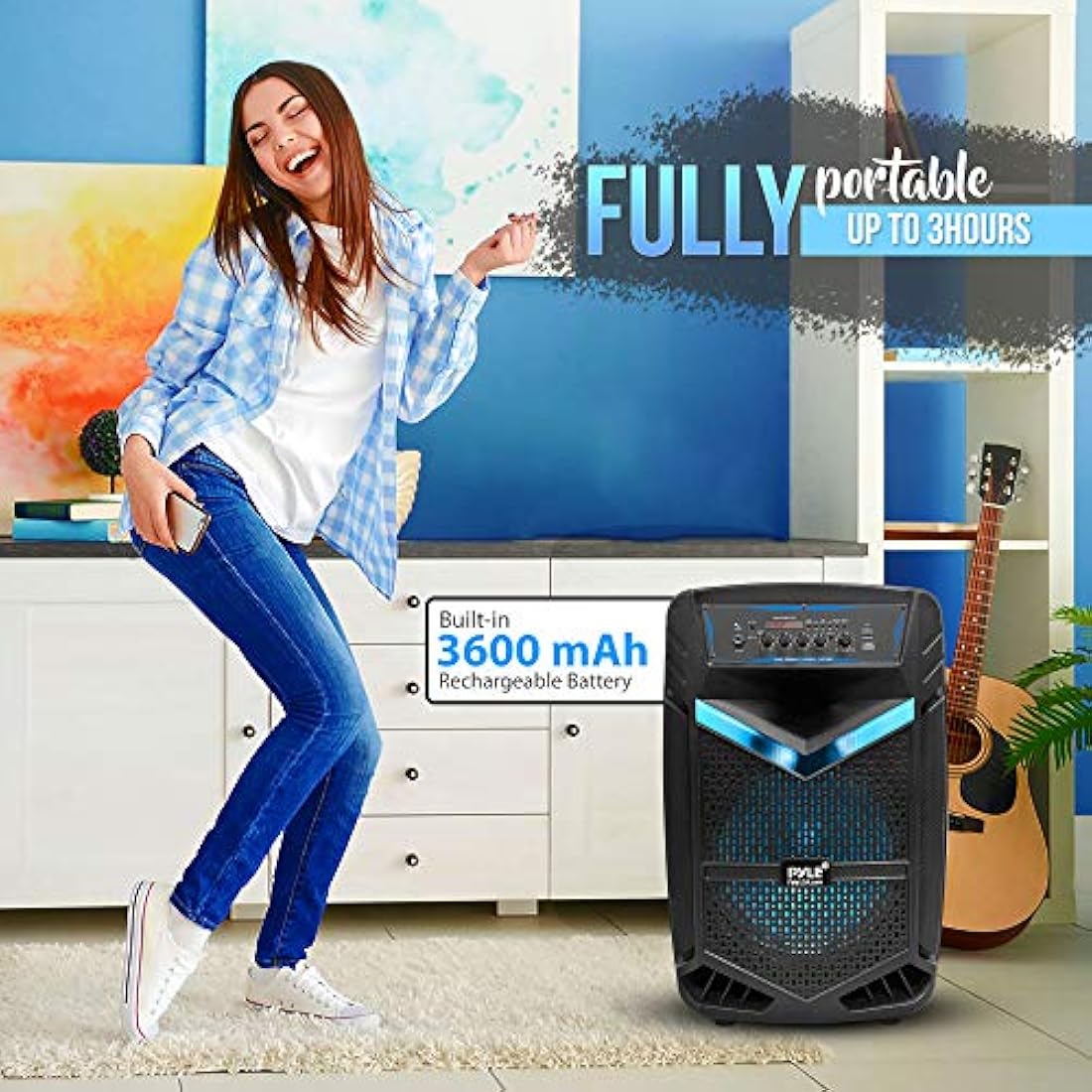 Parlante Portátil Bluetooth recargable PYLE-PRO PPHP1242B