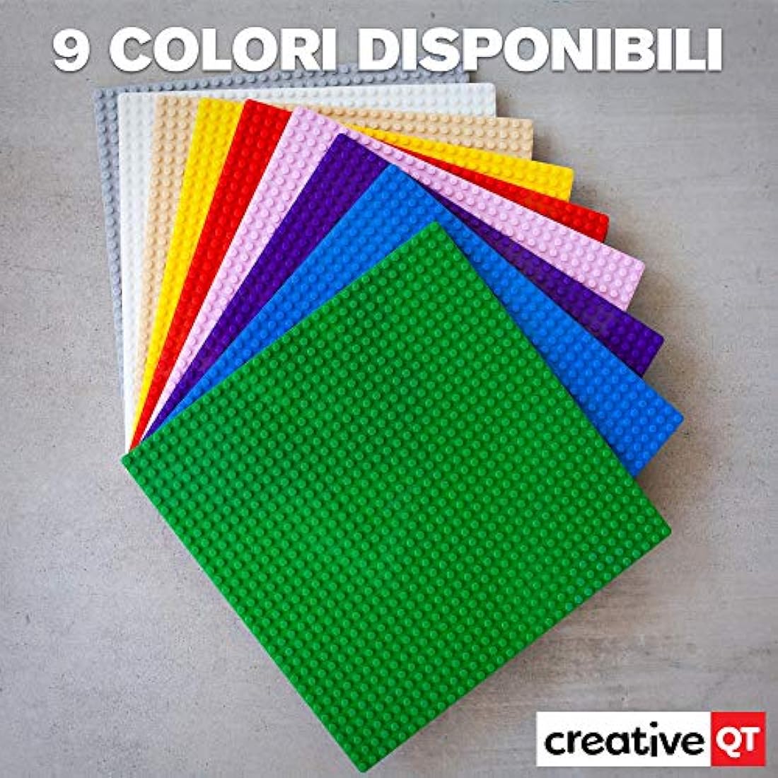 Bases compatibles con Lego, reverso de pelar y pegar