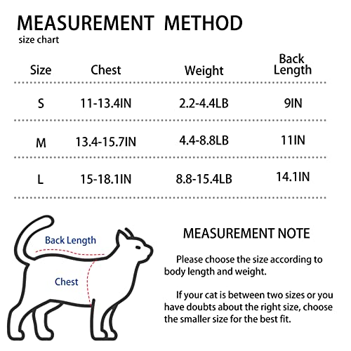 TORJOY Mono de gatito, traje profesional de recuperación de gatos para heridas abdominales o enfermedades de la piel, después de la cirugía, uso antilesiones, alternativa transpirable de cuello E para gatos