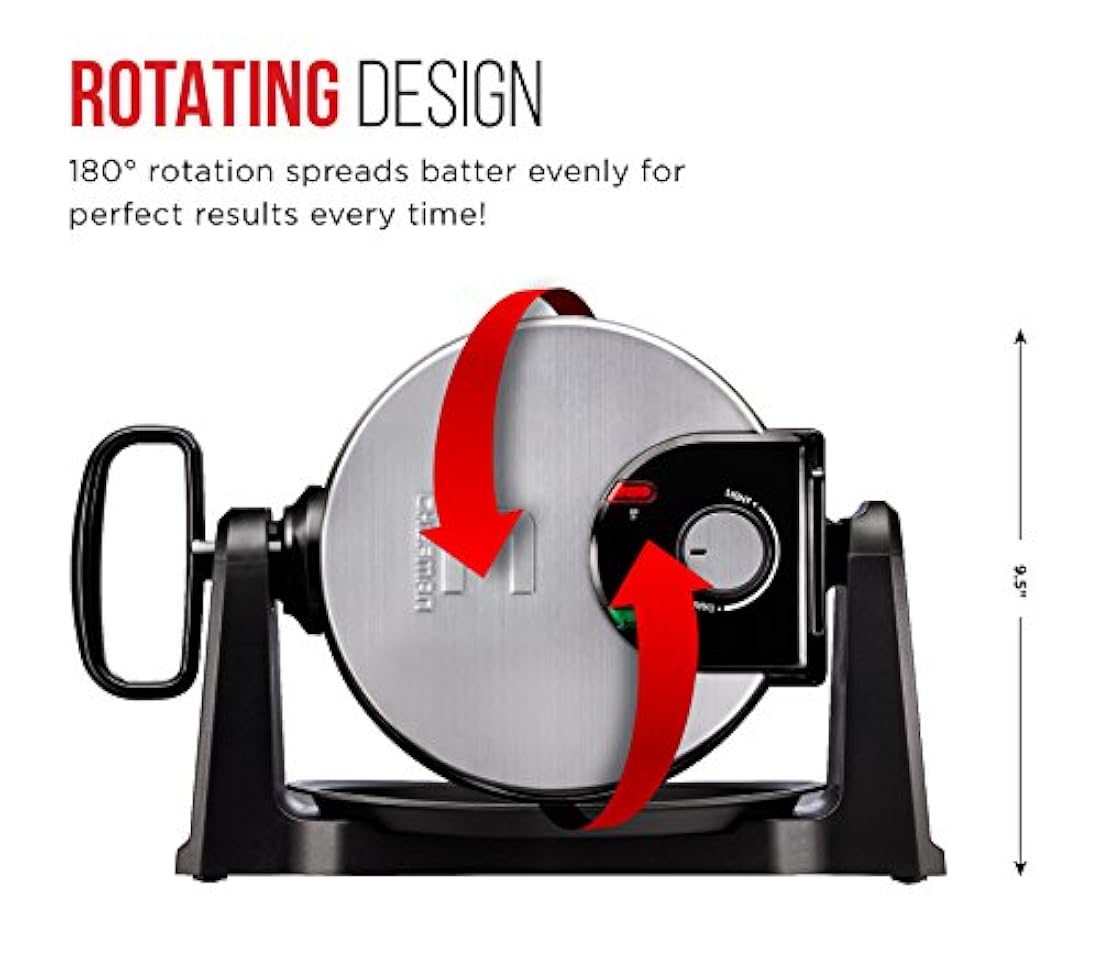 Wafflera giratoria de acero inoxidable Marca CHEFMAN