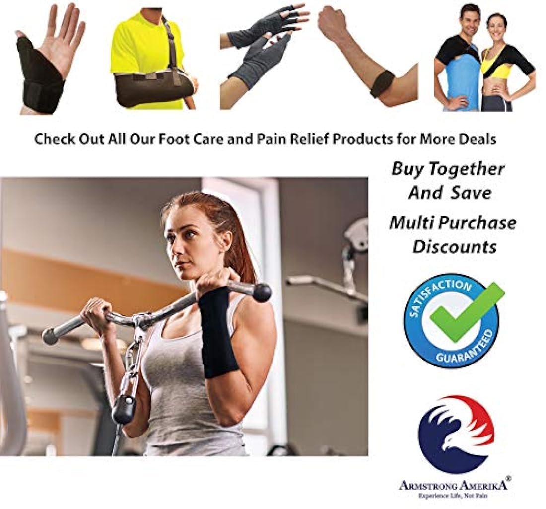 Muñequera de compresión para estabilizar mano, color negro