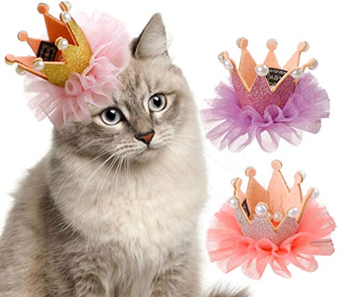 MaruPet Lindo gato perro de Navidad perro alce reno corona