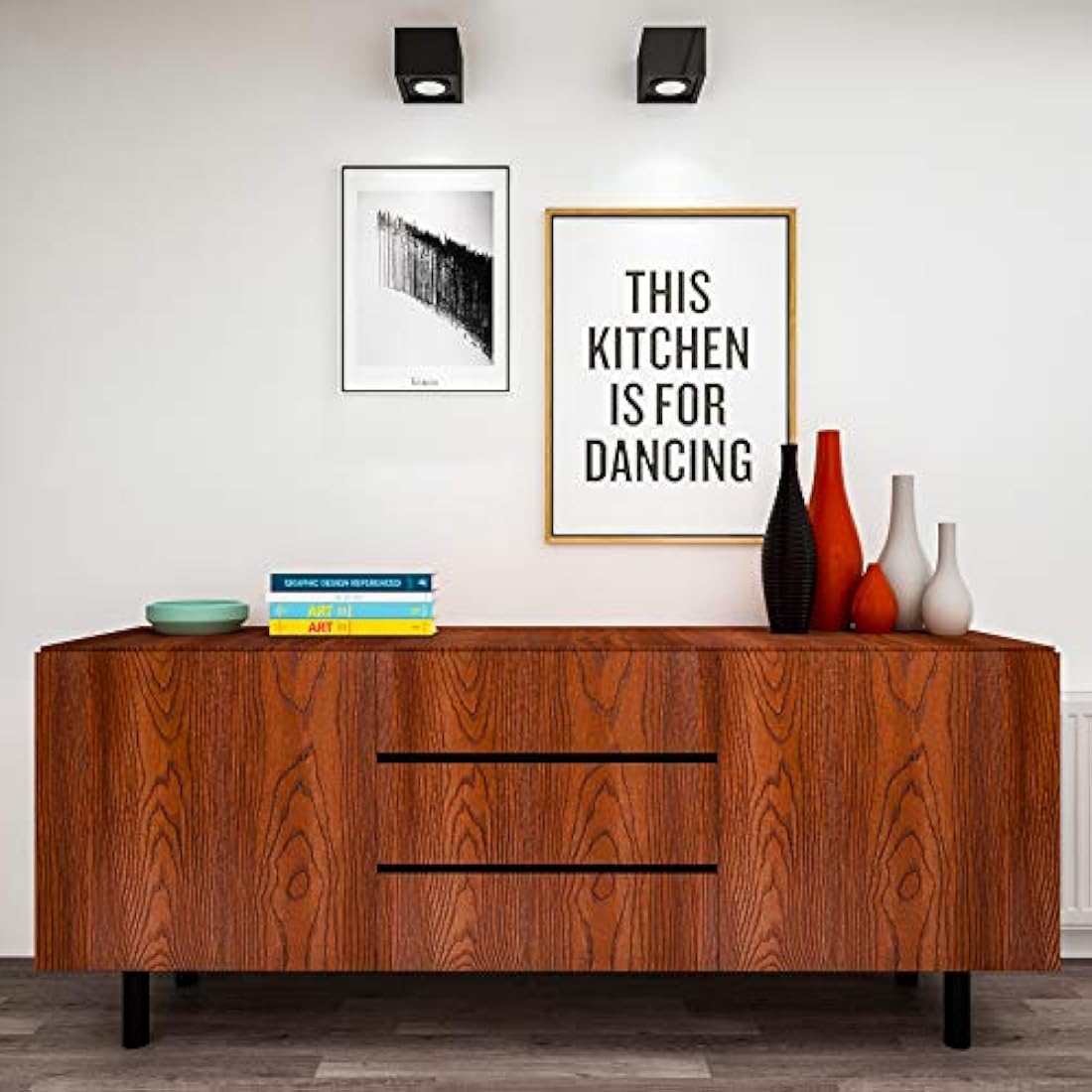 Papel pintado de madera marrón oscuro