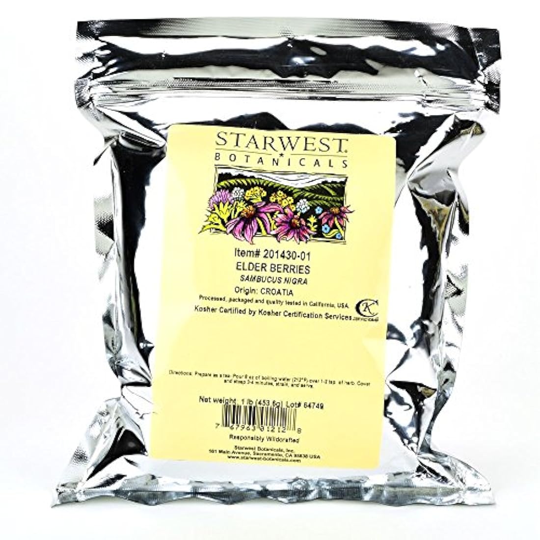 Starwest Botanicals pasas de uva enteras silvestres, 1 libra