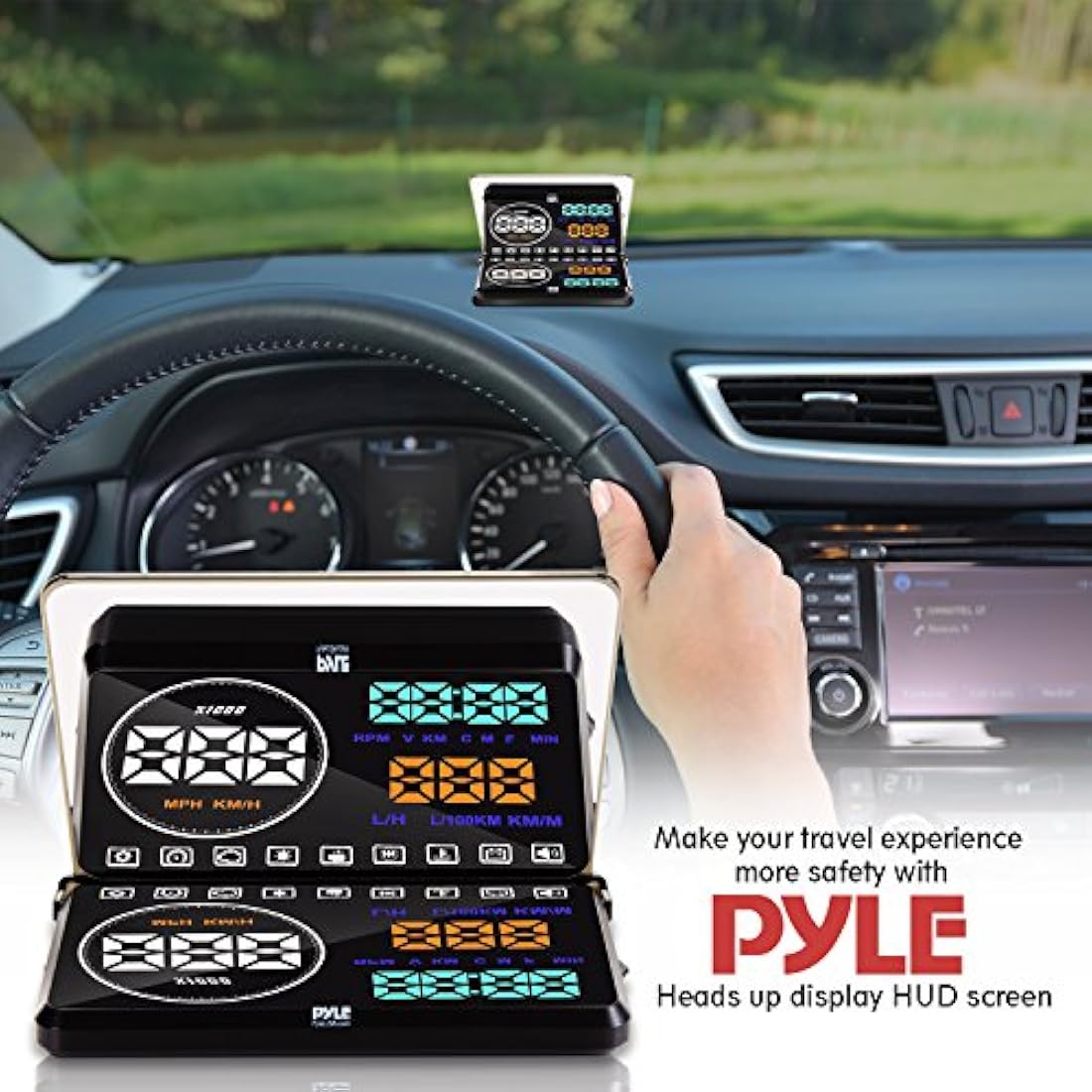 Proyector universal de monitor Head-Up PYLE PHUD18OBD.5