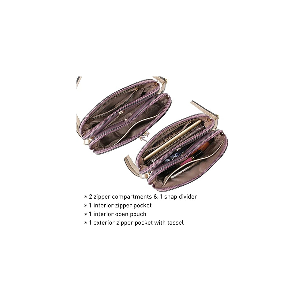 Bolsos de hombro para mujer con cremallera bolsillos