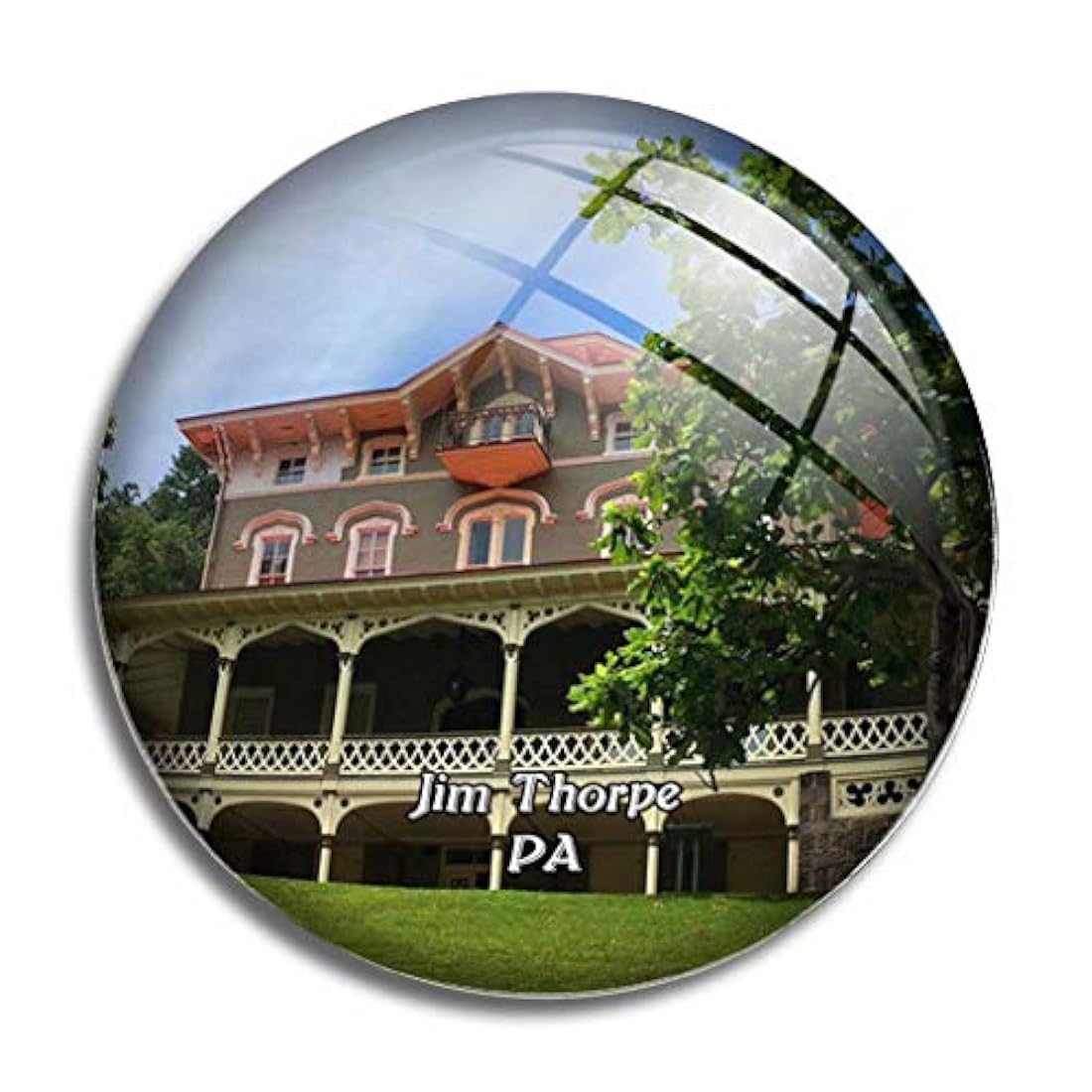 Imán para nevera Jim Thorpe Asa Packer Mansion Pennsylvania
