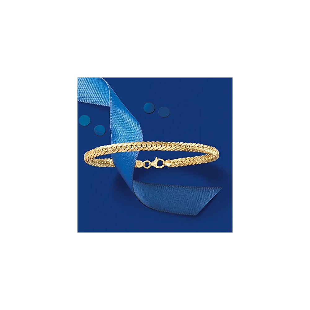 Pulseras italiana de eslabones cubanos de oro amarillo