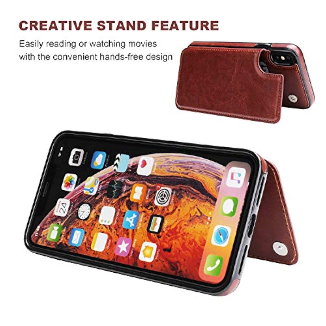 OT ONETOP - Funda tipo cartera para iPhone Xs Max