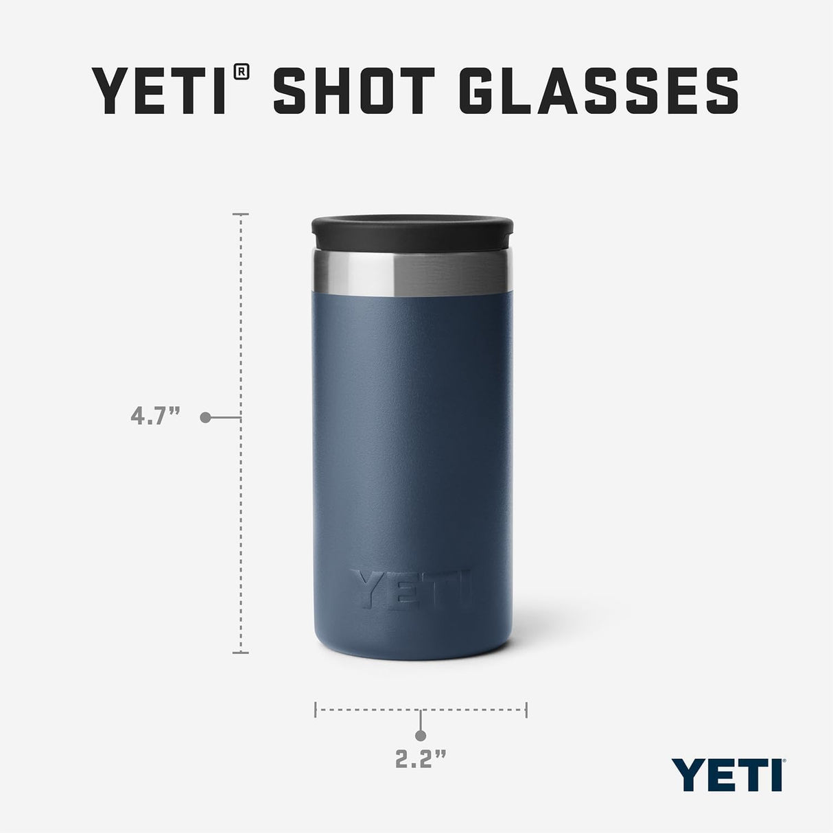 Vasos de Disparo YETI con Estuche, Set de 4, Modelo Portátil