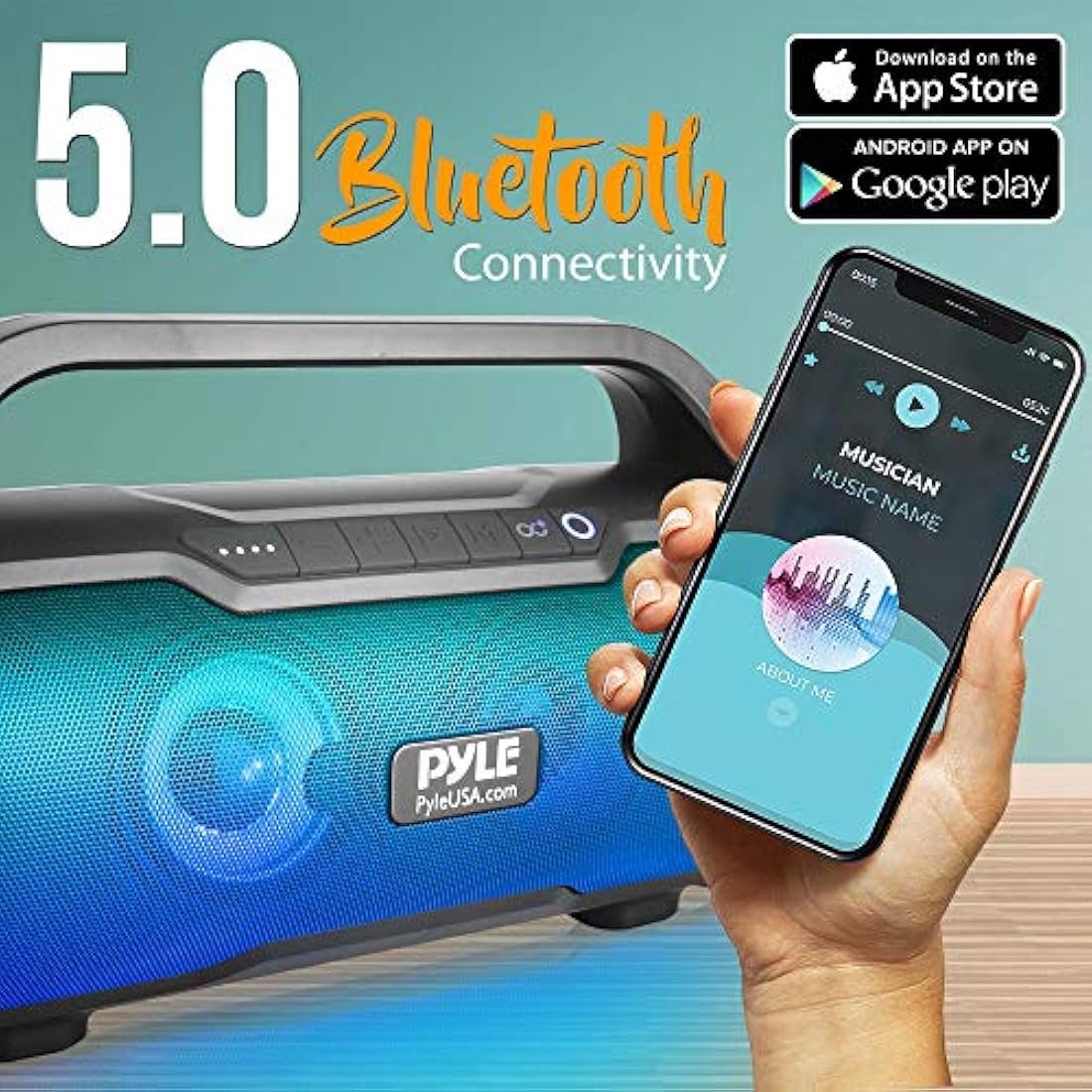 Parlante Portátil estéreo Bluetooth PYLE-HOME