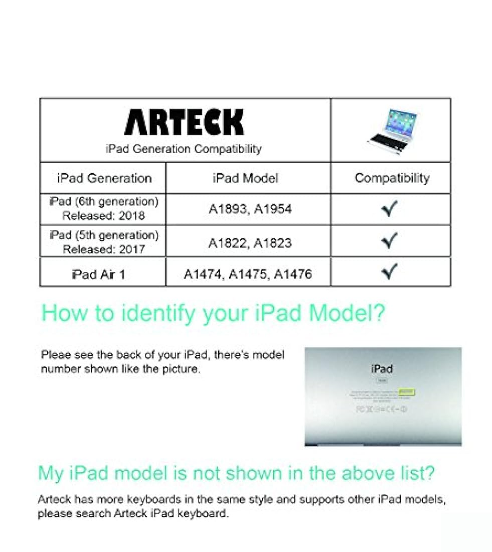 Arteck iPad 9.7 pulgadas