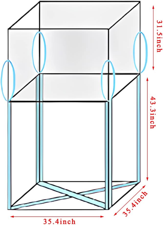 Bolsa FIBC Bolsa a granel Bolsa de basura para patio Bolsa súper bolsa Bolsa de construcción resistente Polipropileno tejido blanco de 100 galones Construcción y desmontaje FIBC ((90* 90* 110/Sello inferior))