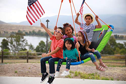 Giant - Columpio de árbol de 700 libras y 60 pulgadas para niños y adultos, capacidad de peso verde, marco de acero duradero, cuerdas ajustables impermeables, fáciles de instalar, divertido