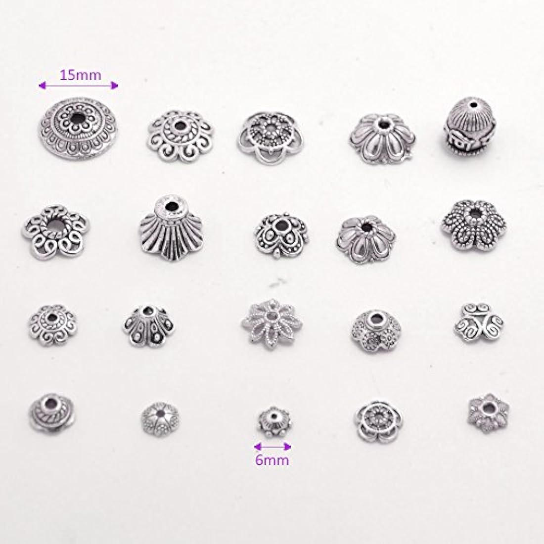 Cuentas de metal,joyería balinés, plata tibetana,100 gramos