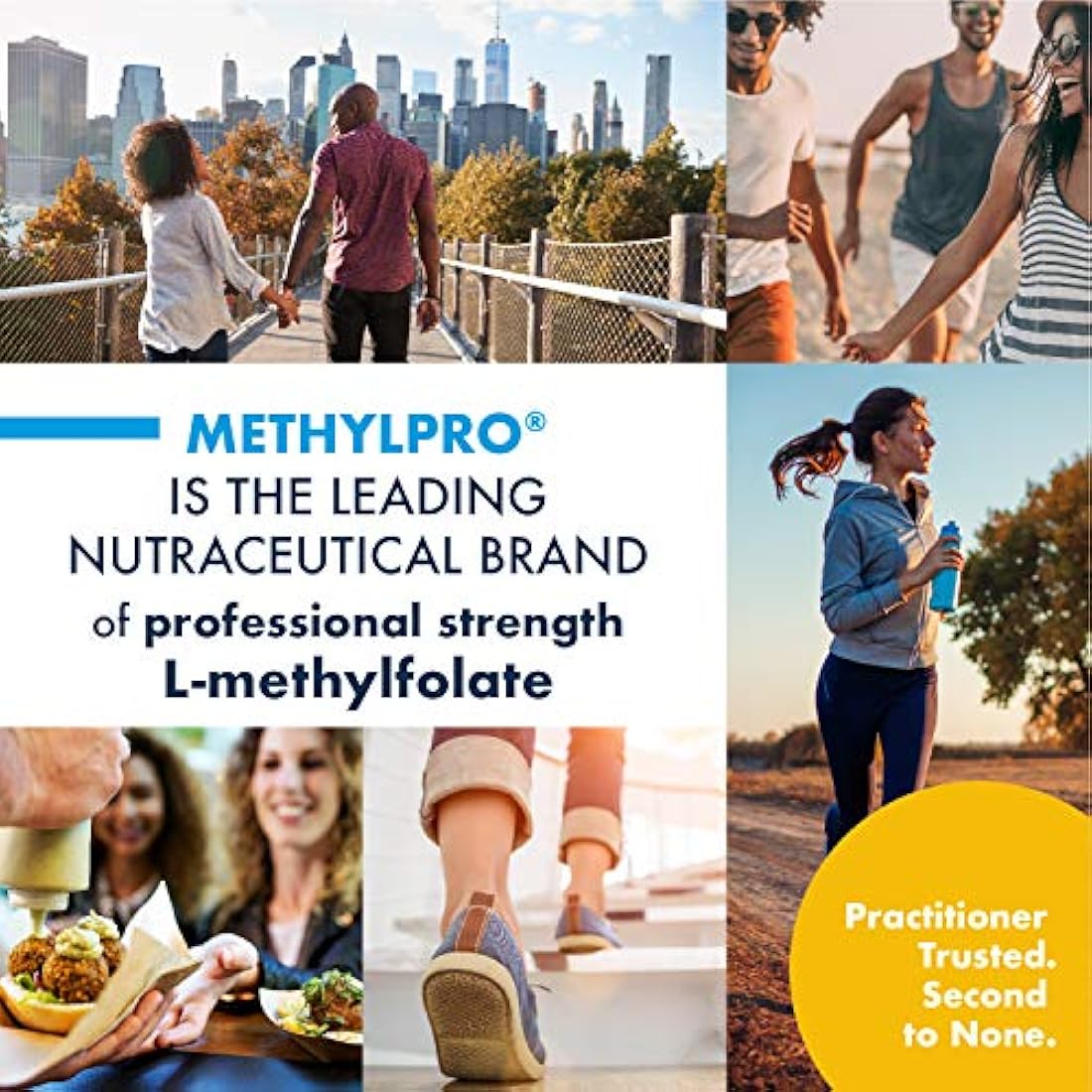 MethylPro B-Complex + 5 mg L-metilfolato (30 cápsulas) – Vitaminas de fuerza profesional B para energía, estado de ánimo + soporte inmunológico con metilfolato activo, metil B12, B6 como P-5-P – No OMG + sin gluten