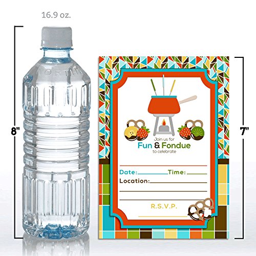 Juego de 10 invitaciones de relleno con temática de fiesta