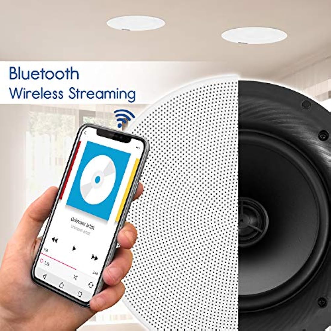 Parlantes de 2 vías con Bluetooth  PYLE-HOME PDICBT852RD