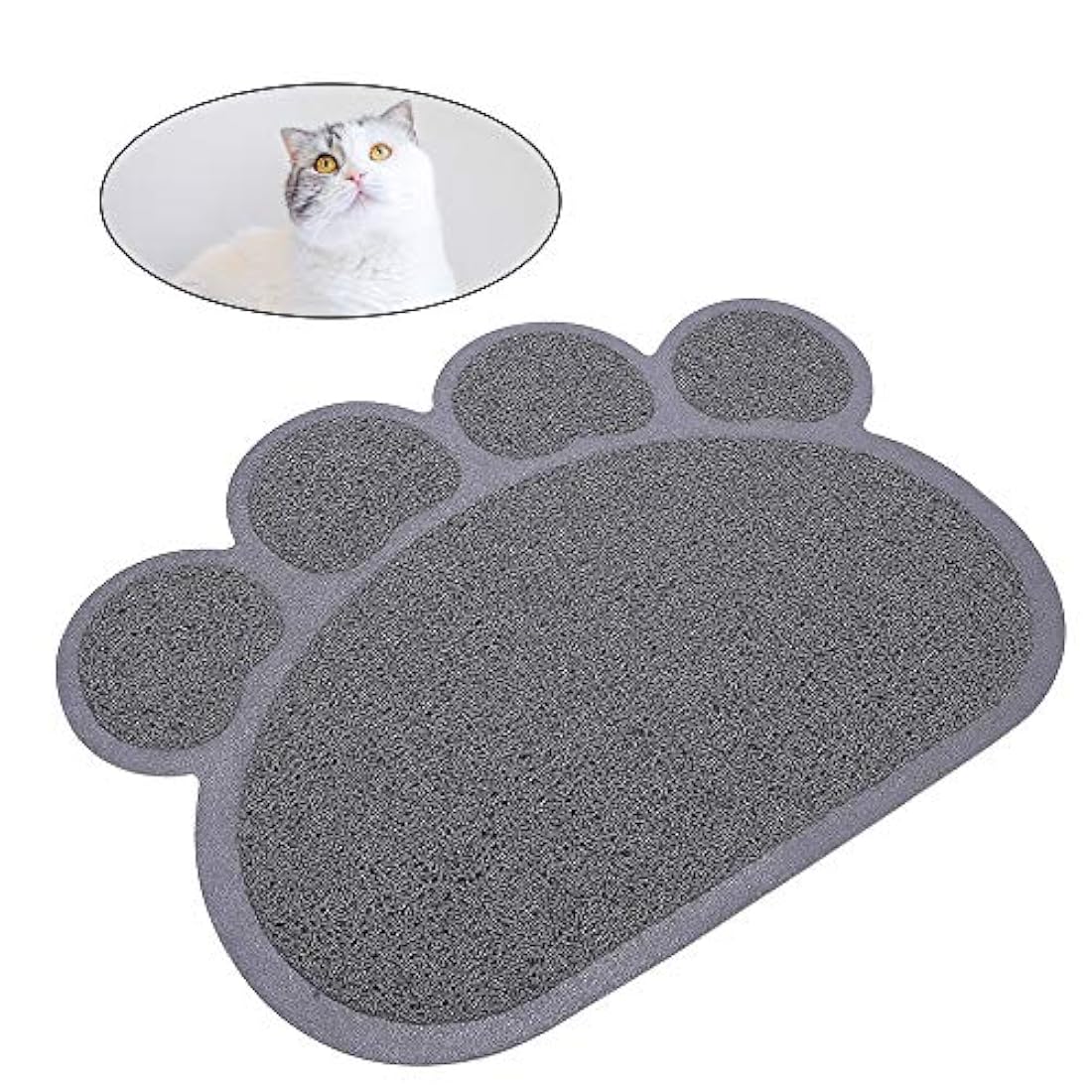 GreenJoy Kitty - Caja de arena abierta sin tapa, alfombrilla