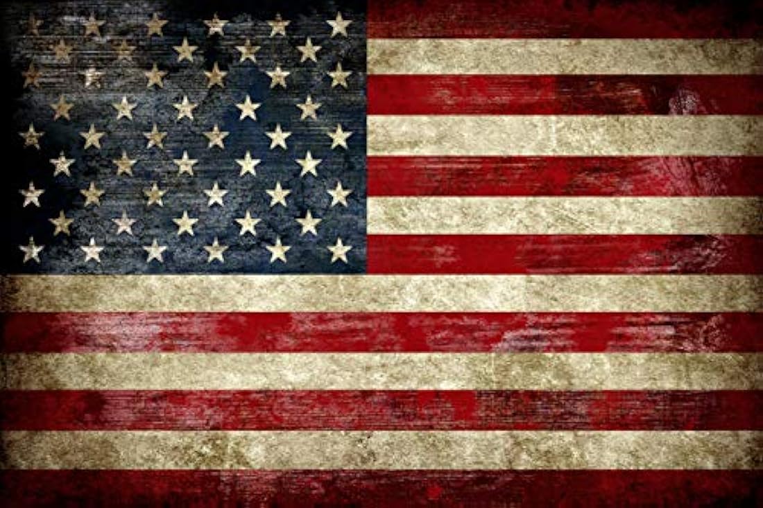 Lienzo con diseño de bandera americana