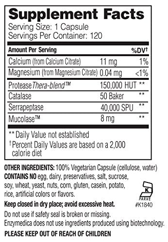 Enzymedica: defensa enzimática, con 120 cápsulas