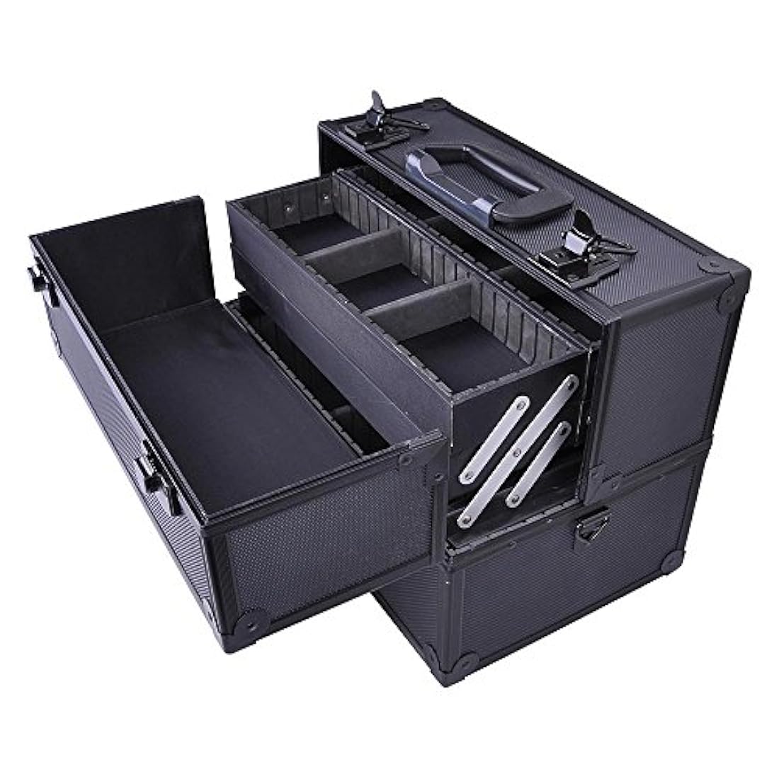 Caja organizada de aluminio AW para maquillador