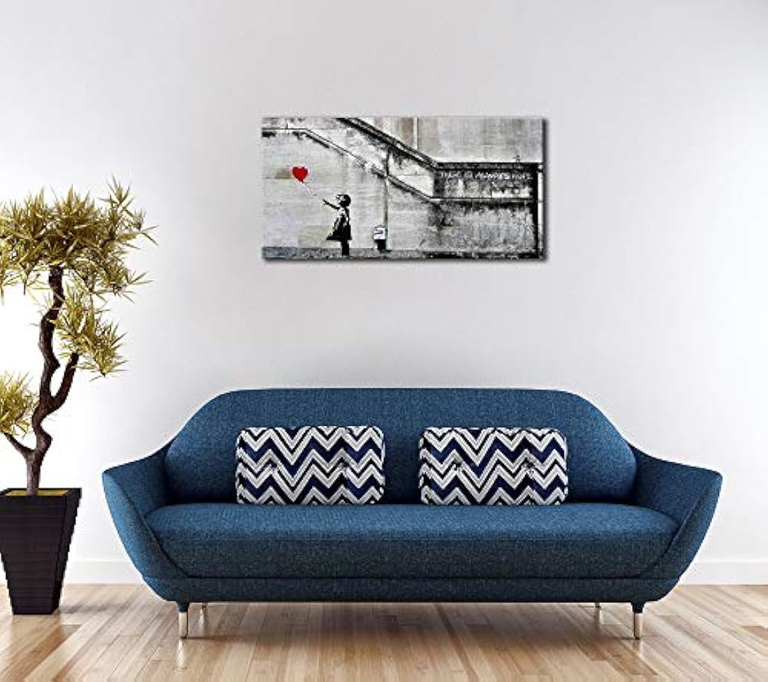 Pyradecor Banksy Grafitti Girl - Cuadro Lienzo decorativo