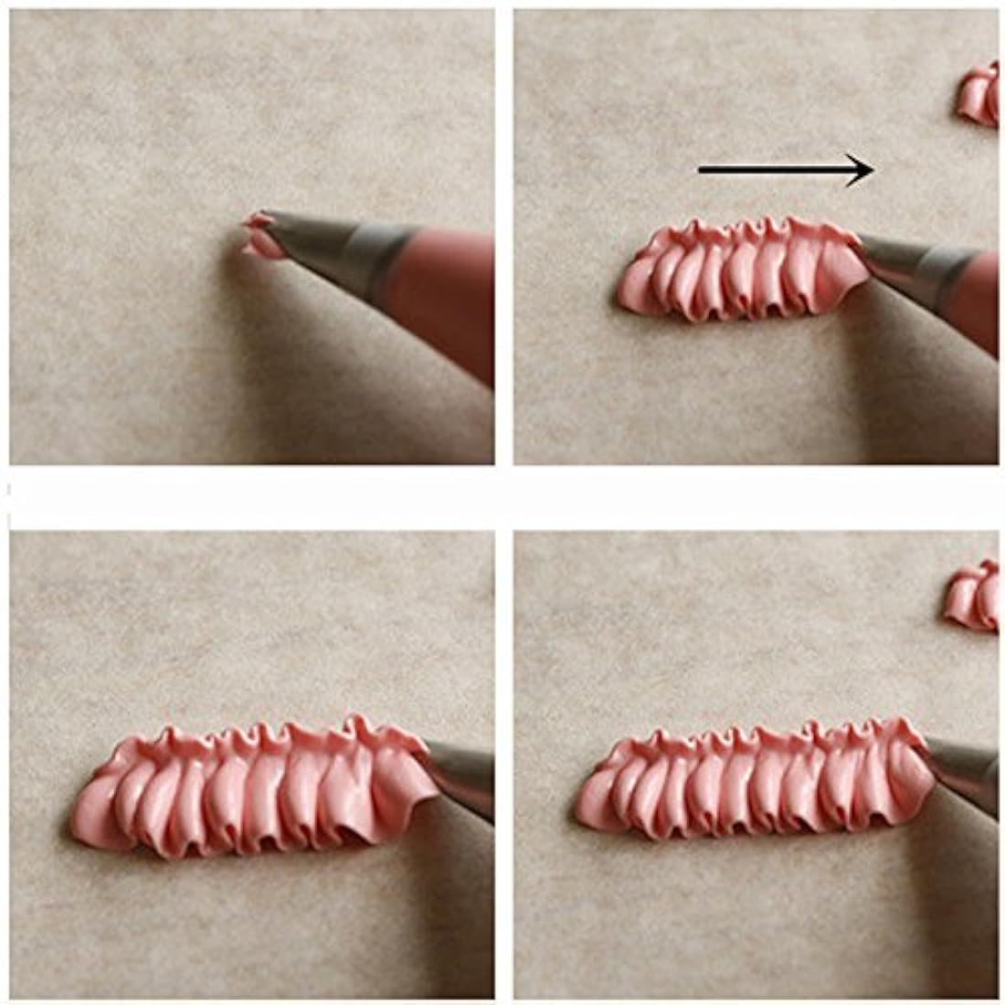 Set de 6 boquillas para repostería (rusa, tulipanes hielo)