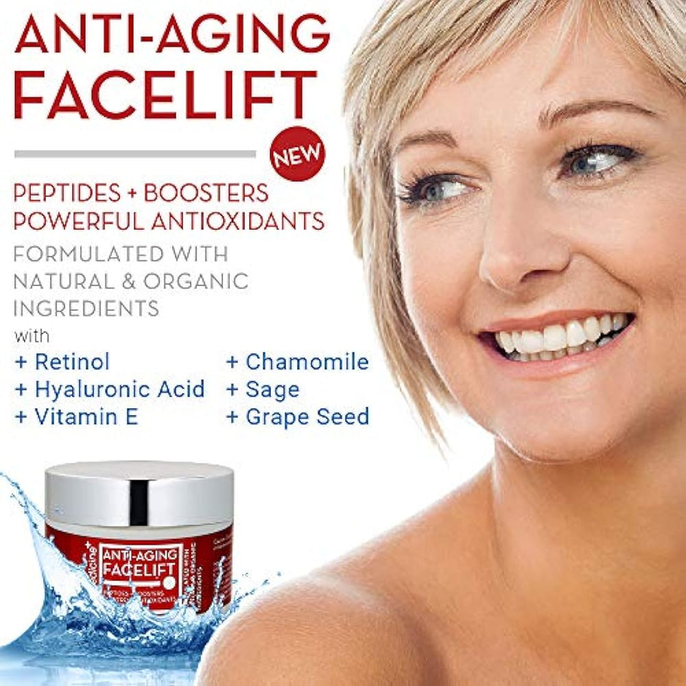 Crema facial antienvejecimiento natural para cara