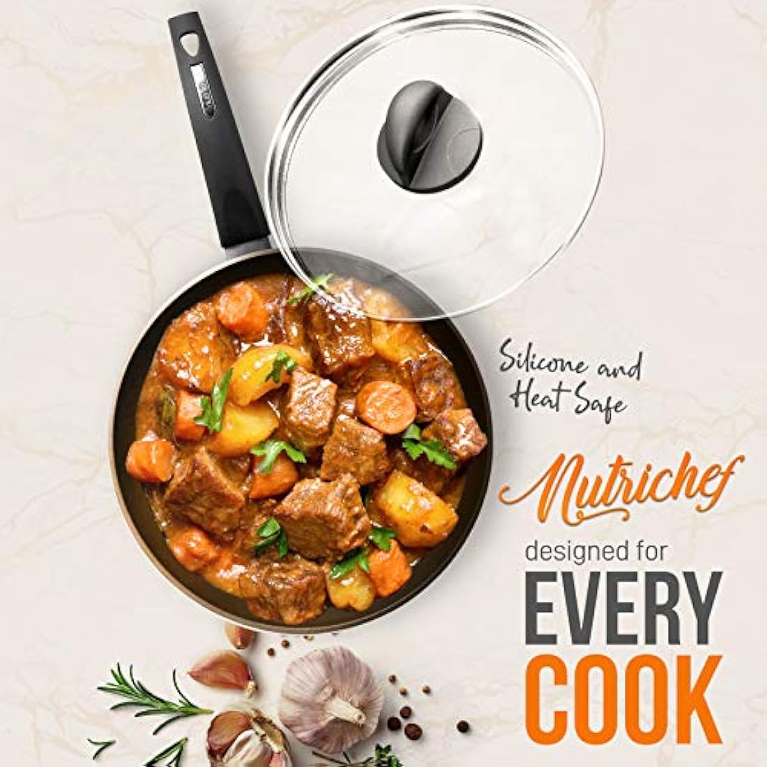 Sartén pequeño bronce NUTRICHEF PRTNCCW12SFP