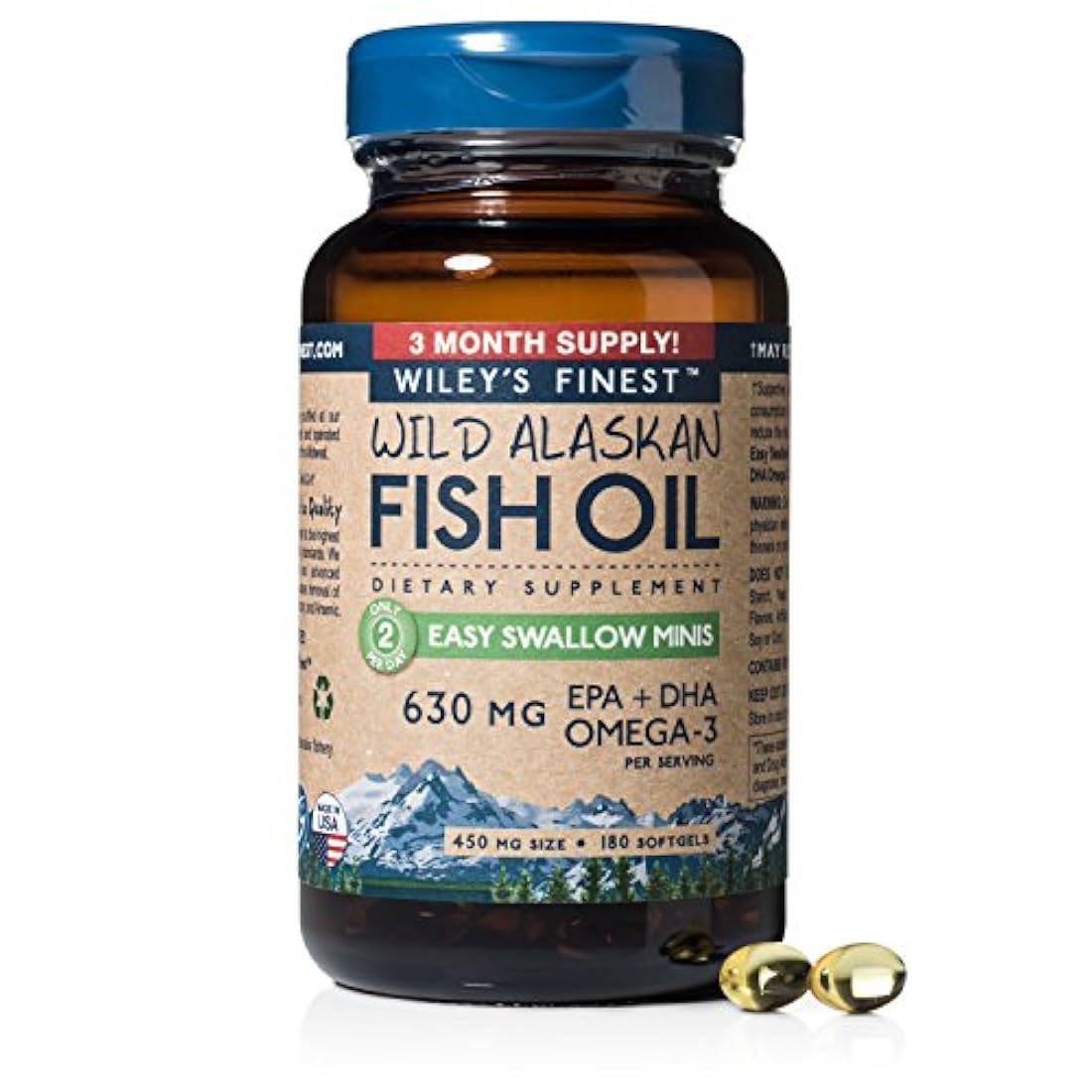 Aceite de Pescado 630mg EPA + DHA por porción /180 capsulas
