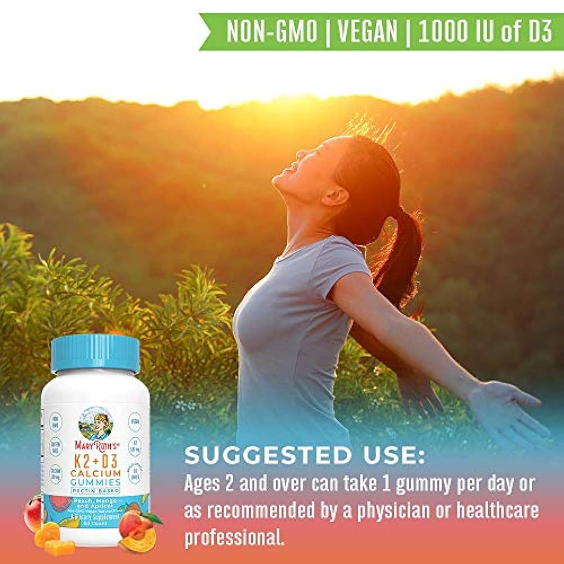 Gomitas de calcio orgánicas veganas (base vegetal)