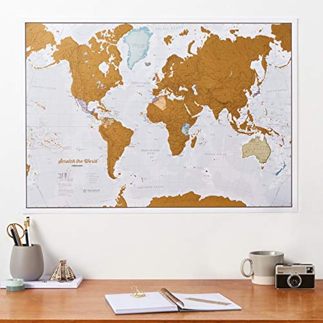 Mapa Scratch the World para raspar con cartografía
