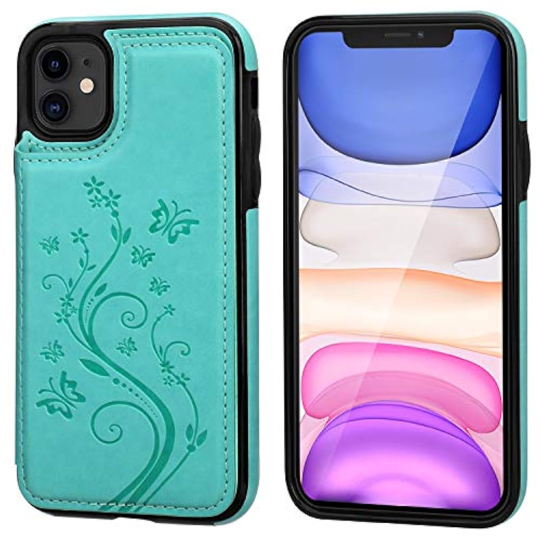 Funda tipo cartera para iPhone 11 Vaburs -