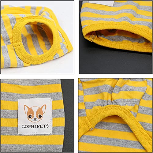 Lophipets camisas para perros pequeños 100% algodón a rayas para cachorros perros Chihuahua