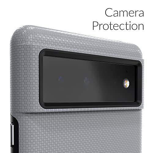 Crave Dual Guard para Google Pixel 6, funda de doble capa de protección contra golpes para Google Pixel 6 - Gris pizarra