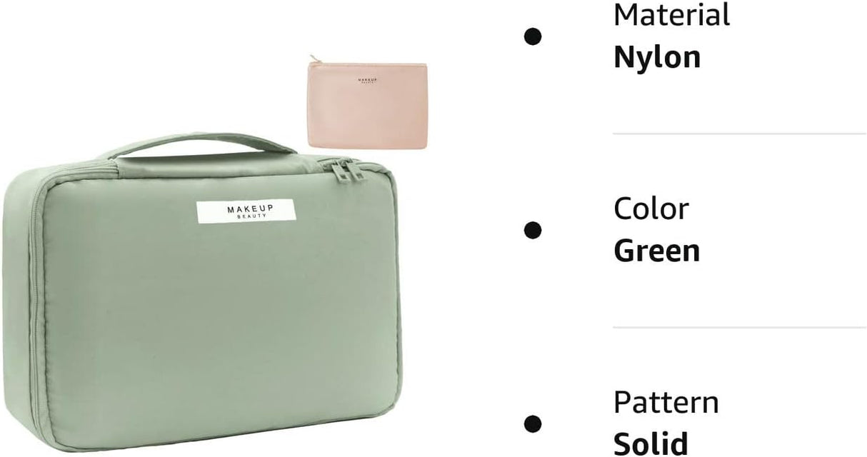 bolsa de viaje para cosméticos Queboom verde
